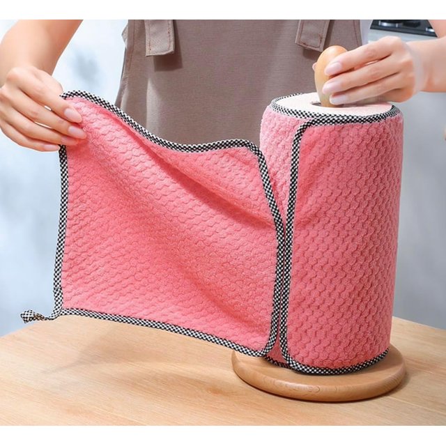 Juego de paños de cocina de algodón puro Yuxing 10 unidades color rosa 25 cm x 25 cm