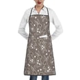 thumbnail image 2 of Zufioo Retro Bunny for Lock Hem Apron with Pockets, Stain and Oil Proof Tie-down Apron for Cooking Barbecue Restaurant, Unisex-One Size, 2 of 9