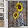 thumbnail image 5 of Shower Curtain Sets for Bathroom Sets, Wood and Fallen Leaves Pattern Printed on Shower Curtain Set with Rugs and Accessories, Suitable for Small Bathroom Gym Guest Bath, 72 x 72 inches, 5 of 8