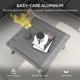 thumbnail image 4 of Outsunny Ensemble de Jardin d'Angle Extérieur, Mobilier Convertible 4 Pcs, Gris, 4 of 10