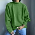 thumbnail image 2 of AherBiu Chandails Grande Taille pour Femmes, Tricot Côtelé, Manches Longues, Col Roulé, Hauts Amples, Chandail d'Hiver, 2 of 6