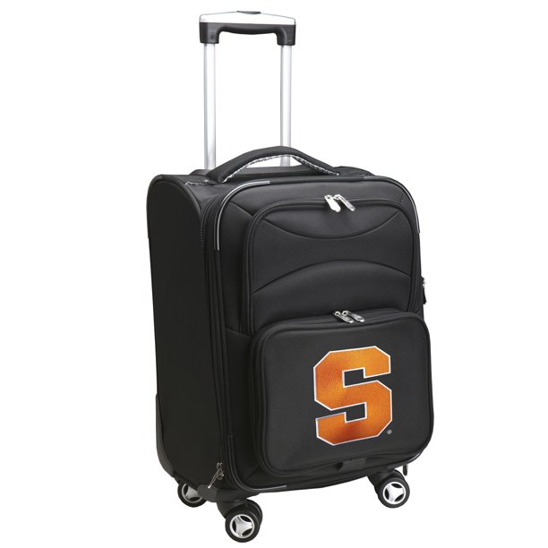 Syracuse Orange 21" Soft Side Spinner Nylon CarryOn Luggage Black