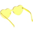 thumbnail image 4 of One Piece Rimless Heart Sunglasses Color Tinted Mono Block Lens 65mm (Yellow), 4 of 4