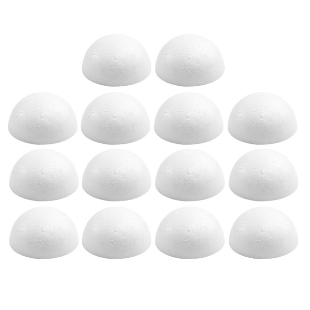 Bolas de espuma Crafjie semicirculares blancas, 14 unidades, 10 cm, para manualidades