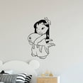thumbnail image 2 of Lilo Hugging Fish Cute Lilo and Stitch Disney Cartoon Wall Sticker Art Decal for Boys Girls Room Bedroom Kindergarten Nursery House Fun Home Decors Stickers Wall Art Vinyl Decoration Size (20x14 inch), 2 of 3