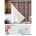 thumbnail image 3 of No Hook Cloth Fabric Shower Curtain with Snap in Liner, Country Boho Waterproof Shower Curtains Set with See Through Top Window, Vintage Farmhouse Traditional Pattern Bath Curtains Shower 72"x96", 3 of 6