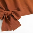 thumbnail image 4 of Turilly Women's Solid V-neck Sweaters with Loose Drawstring Pullover Knitted Sweater Tops, 4 of 6