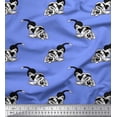 thumbnail image 1 of Soimoi Moss Georgette Fabric Basset Hound Dog Decor Fabric Printed Yard 42 Inch Wide, 1 of 3