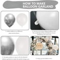 thumbnail image 3 of HH White and Silver Balloon Arch Kit, 140Pcs White Metallic Silver and Silver Confetti Party Balloon Garland Kit for Birthday, Wedding, Engagements, Baby Shower, Anniversary Party Decorations, 3 of 14