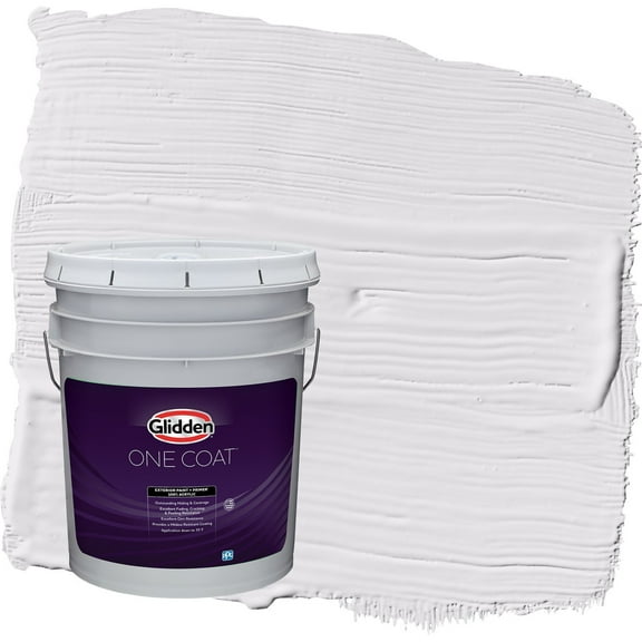 Glidden One Coat Orchid Blossom / Purple Satin Exterior Paint with Primer, 5 Gallon