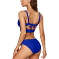 thumbnail image 4 of Charmo Push Up Bikini Swimsuits for Women Cropped Bikini Top Two Pieces Bathing Suits, 4 of 8