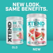 XTEND EAA + BCAA Powder | Muscle Recovery & Lean Muscle Growth | 9 Essential Amino Acids for Intra Workout or Post Workout Recovery | 10g EAAs Per 2 Servings | Watermelon 40 Servings