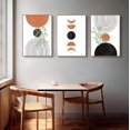 thumbnail image 3 of Hieng 3PCS/Sets Vintage Boho Geometry Line Leaf Posters Canvas Painting Abstract Botanical Wall Art for Kitchen Home Decor, 3 of 6