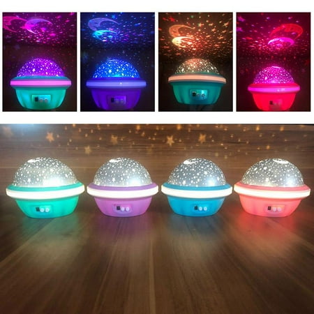 

Feiona New Starry Sky UFO Projector Stars Moon Galaxy Children s Bedroom Decoration Night Light (without Battery) Random Colors