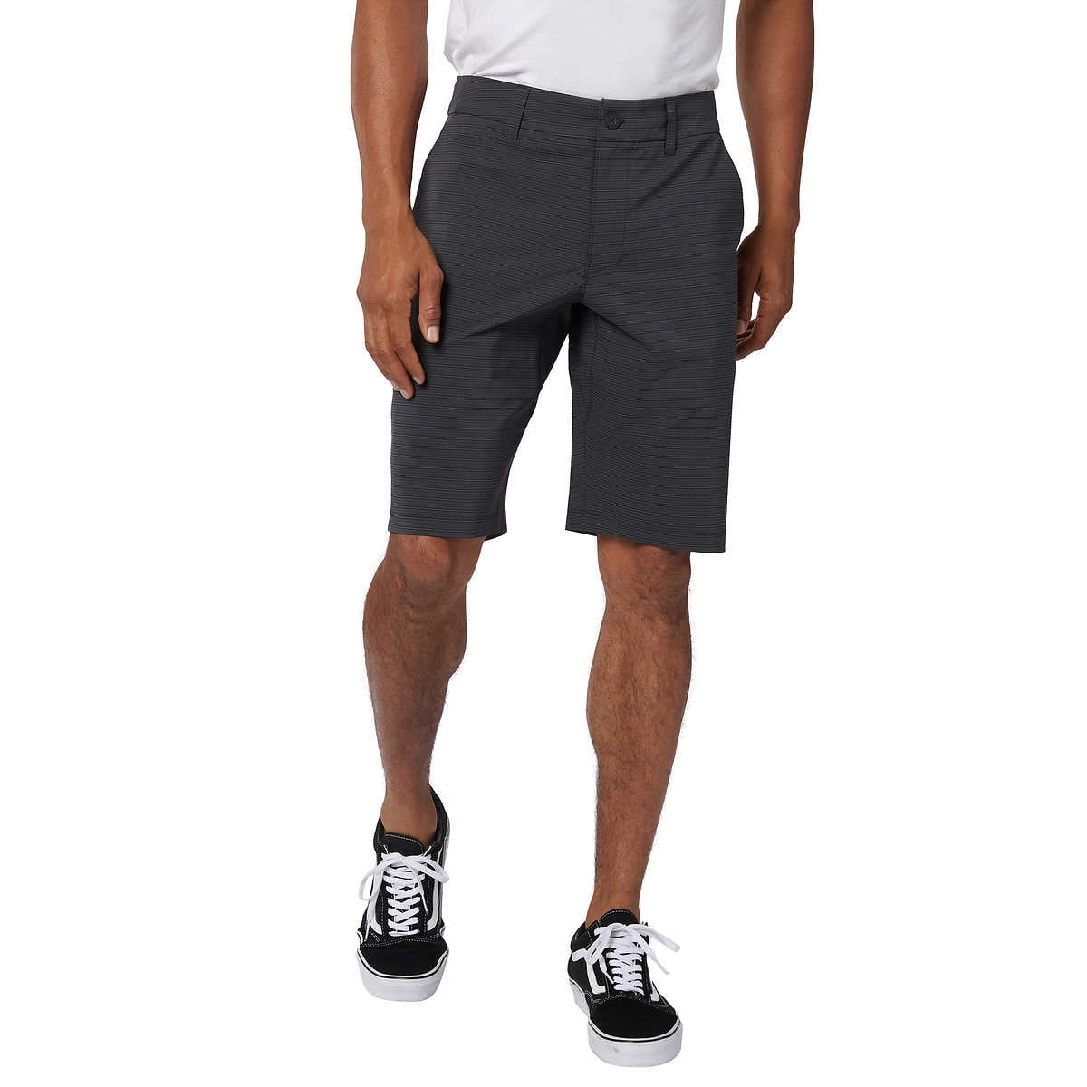 Hang Ten Black Mens Hybrid Shorts, Size 38 for Male