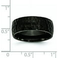 thumbnail image 6 of Chisel Titanium Brushed and Polished Hammered Black IP-plated 8.2mm Band - Ring Size 10.5, 6 of 8