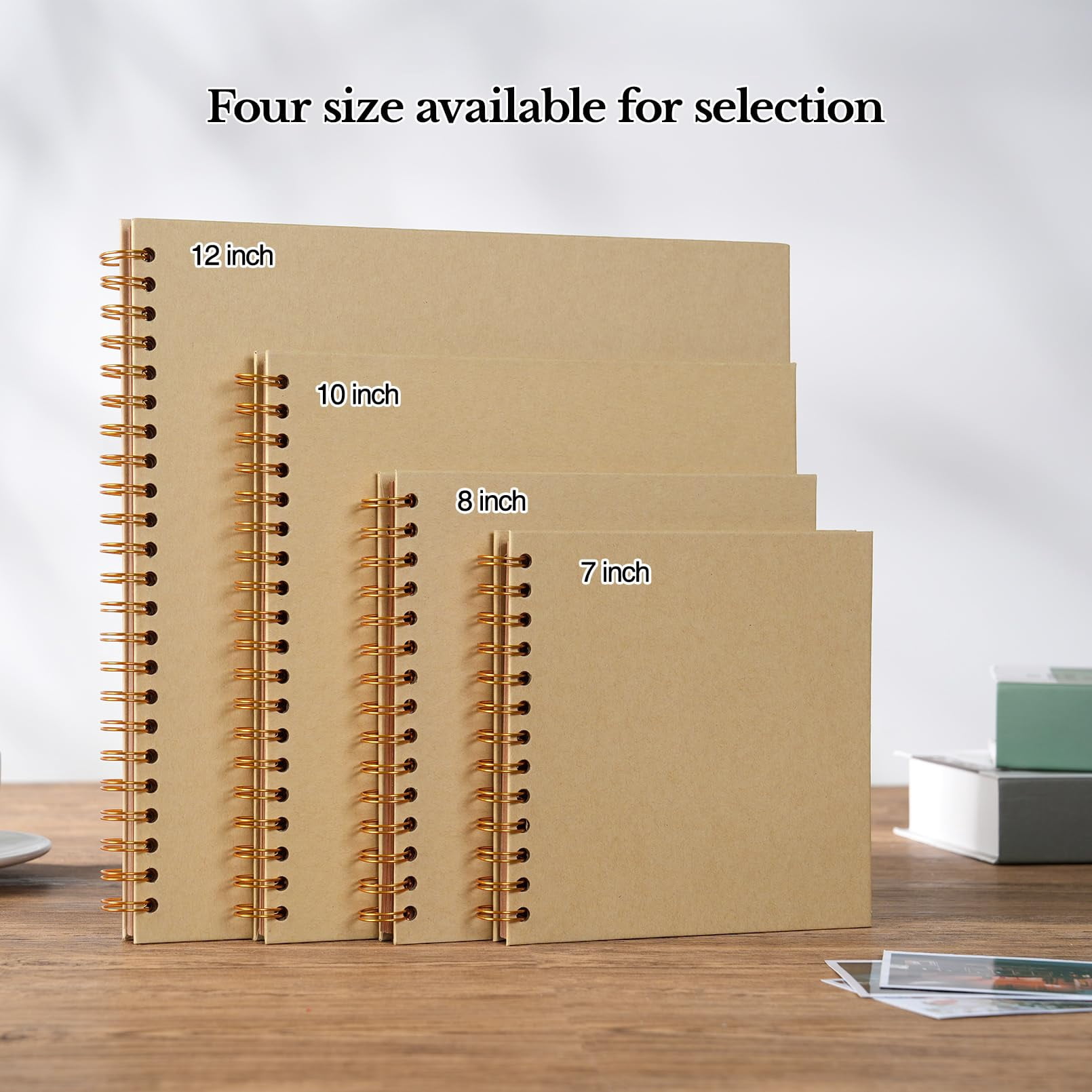 Lanola DIY Scrapbook Album Hardcover Kraft Paper Scrap Book Photo Albums Memory Book for Wedding and Anniversary Family