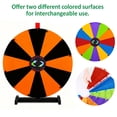 thumbnail image 2 of WinSpin Roue de Prix d'Exposition 24 Pouces Noire et Orange Bricolage de Table 12 Emplacements Modulaire Roue Tournante Personnalisée pour Salon Professionnel Pop-Up, 2 of 9