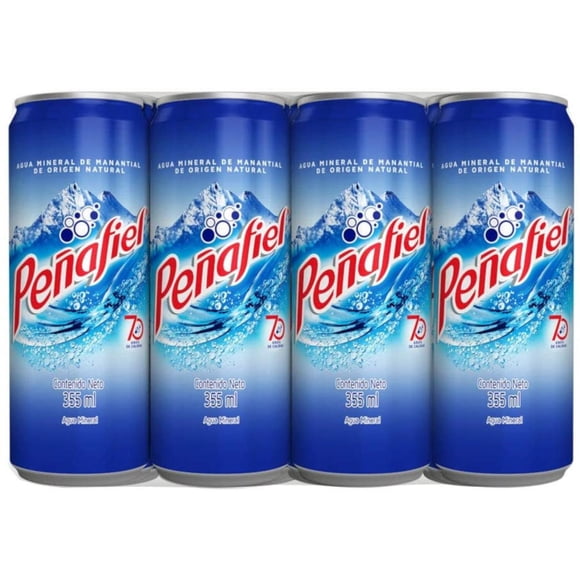 Pack de 12 Agua Mineral Peñafiel Lata 355 ml