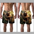 thumbnail image 3 of luoweisi Men's Beach Shorts Quick Dry Swim Trunks with Mesh Lining Sloth 2XL, 3 of 5