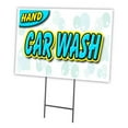 thumbnail image 1 of SignMission C-1216-DS-Hand Car Wash 12 x 16 in. H & Car Wash Yard Sign & Stake, 1 of 1