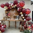 thumbnail image 4 of PartyWoo Burgundy Balloons, 100 pcs Wine Red Balloons Different Sizes Pack of 18 Inch 12 Inch 10 Inch 5 Inch Maroon Balloons for Balloon Garland or Balloon Arch as Birthday Party Decorations, Red-Y62, 4 of 5