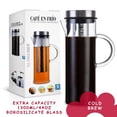 thumbnail image 2 of Cold Brew Coffee Brewer and Large Tea Maker Glass Kettle 44oz w/ Stainless Strainer, 2 of 13