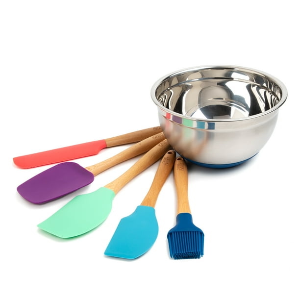 Thyme and Table 6-Piece Kitchen Utensil and Mixing Bowl Set - Walmart.com - Walmart.com
