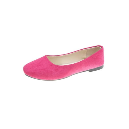 

Tenmix Women s Walking Shoe Slip On Flats Square Toe Casual Shoes Comfort Moccasins Ladies Multi Colors Fashion Ballet Flat Plum Red 8.5