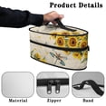 thumbnail image 5 of HELLHERO Portable Iron Storage Bag Dragonfly Sunflowers Lightweight Organizer Portable Travel Steamer Carrier Bag, Case Only, 5 of 6