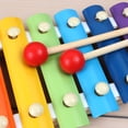 thumbnail image 4 of Piano de mano, instrumento Musical de madera colorido, juguete Montessori para niños Ehuebsd libre de BPA, 4 of 9