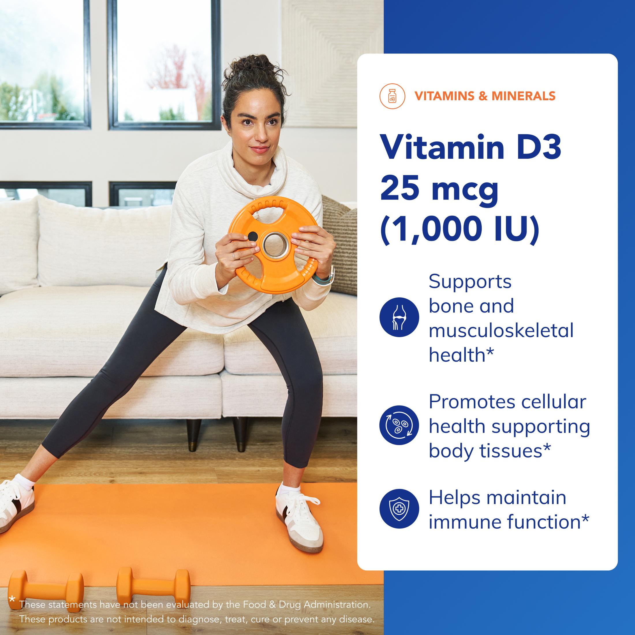 Pure Encapsulations Vitamina D3 25 mcg (1,000 UI) - Suplemento para Apoyar la Salud de Huesos, Articulaciones, Senos, Corazón, Colon e Inmunológica* - Con Vitamina D Premium - 60 Cápsulas 3
