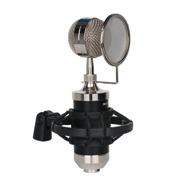Kit de Microphone Cardioïde à Condensateur avec Support Antichoc en Plastique