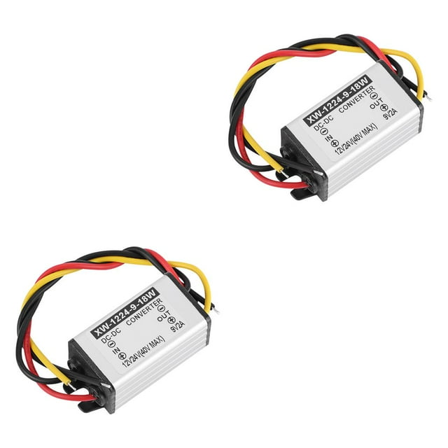 Maytalsory DC-DC Bus Converter 12V/24V Aluminum Voltage Regulator Replacing Professional Transformer Power Supply Module 9V 2A 2Set