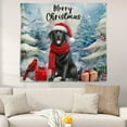thumbnail image 2 of Merry Christmas Labrador Retriever Enjoys Woofmas Winter Xmas Holiday Tapestry Lab Dog Lover Gifts Wall Hanging Backdrop Home Decor - 02022, 2 of 5