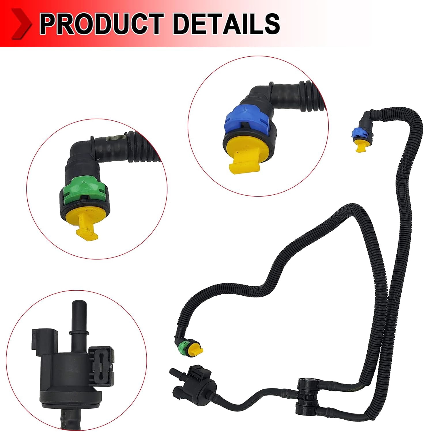 Vapor Canister Purge Valve, F2GZ-9D289-A F2G3-9D289-BA Vapor Canister Purge Solenoid Valve Assembly Fit for Ford Edge 2015-2019, Lincoln MKX 2016-2018, MKZ 2017-2020, Nautilus 2019-2023