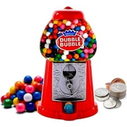 Playo Gumball Machine for Kids Candy Dispenser 8.5" Coin Operated, with Gumballs Red