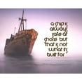 thumbnail image 2 of ArtsyQuotes 32x26 White Modern Wood Framed Museum Art Print Titled - Albert Einstein Quote: Always at Shore, 2 of 4