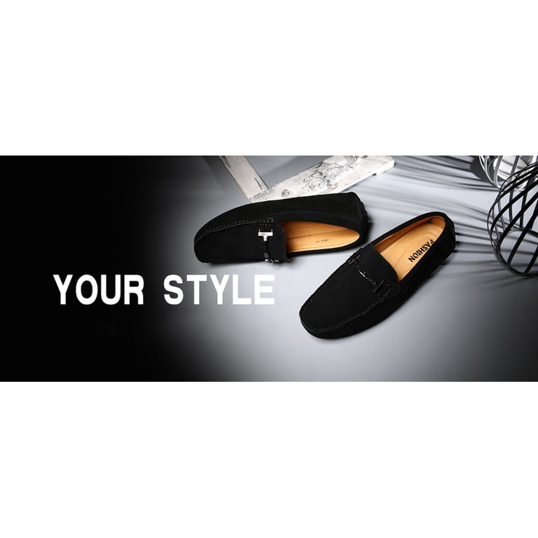 Go Tour Black Faux Suede Slip On Travel Vacation Driving Loafers Size 13 Amazon.com | Go Tour Mens Handmade Suede Leather Casual  main image 2