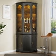 thumbnail image 2 of Mueble Bar Esquinero Gyfimoie con Puerta de Vidrio LED Ajustable, 2 of 9