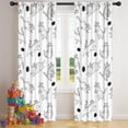 thumbnail image 5 of Blackout Kids Curtains,Striped Cat and Ball White Pattern Children's Insulated Curtains Set Of 2,Bedroom Essentials,Toddler Room Decor 42"x84", 5 of 5