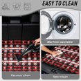 thumbnail image 3 of Yspwyqan Universal Car Trunk Mat 29" x 39", Festive Vehicle Interior Accessory, Red Plaid Snowflake Easy to Clean Trunk, Portable Fit for Most Sedan SUV Wagon Holiday Use, 3 of 7