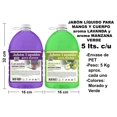 thumbnail image 4 of Duo Lavanda - Manzana Verde VivoNatural Jabón Líquido Antibacterial para manos y cuerpo 5 litros, 4 of 5
