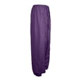 thumbnail image 5 of TRUBKH Cotton Linen Pants Paperbag Pant Baggy Yoga Pants Women Beach Baggy Trousers Elastic Ankle Pants Women Baggy Pants Pull On Pants Drop Crotch Harem Pants Women's Sweatpants Purple 3XL, 5 of 7