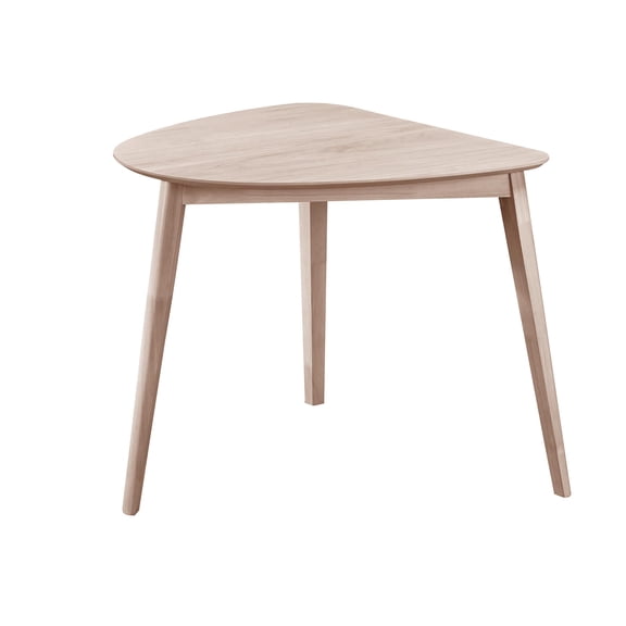 New Classic Furniture Oscar Wood Corner Dining Table in White Ash