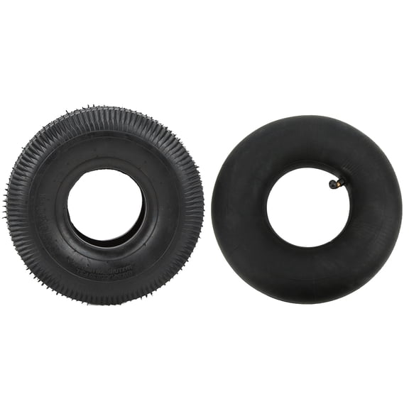 4.10/3.50,4 Tire Tube Set, Durable Rubber Replacement for Mowers, Trolleys Tricycles, 9.6" Diameter
