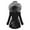 Black, variant on Turilly Women Fashion Solid Color Long-Sleeved Zipper Pockets Hooded Cotton-Padded Jacket Coat Blouse
