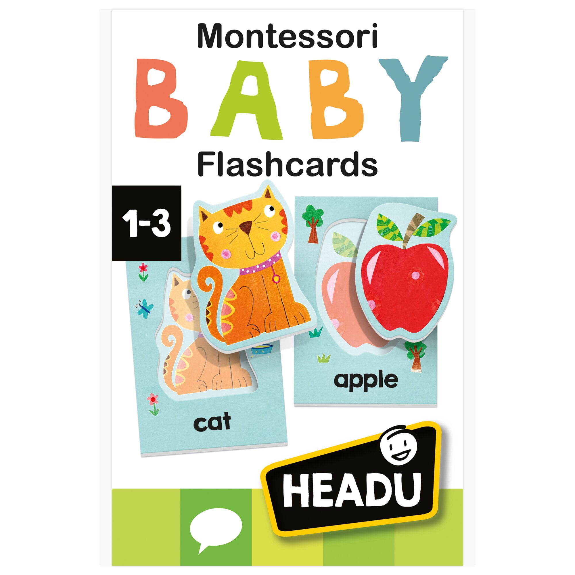 Headu: Flashcards - Baby Montessori - Shapes & Image Matching Game, Visual Association Play, Large Illustrated Cards, Preschool Activity, Toddlers 1-3