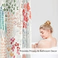 thumbnail image 3 of Colorful Floral Shower Curtain, Retro Red Teal Flower Fabric Shower Curtain, Cute Funky Watercolor Wildflower Shower Curtain Set, Cottagecore Bohemian Bathroom Decor, 72x72, 3 of 4