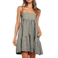 thumbnail image 2 of Swuxness Women's Sleeveless A Line Mini Dresses Bandeau Camisole With Side Pocket Casual Dress, 2 of 4